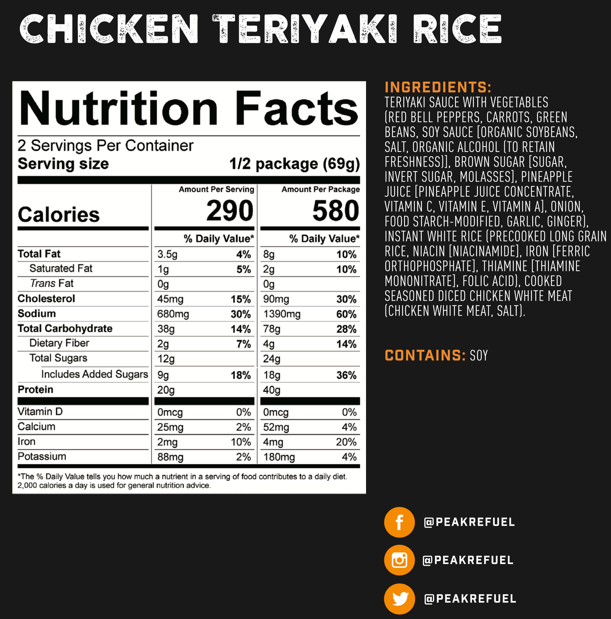 PEAK MEAL CHICKEN TERIYAKI image 1